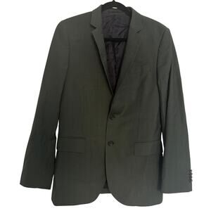 PS by Paul Smith Men's Dark Green Wool-Mohair Evening Blazer